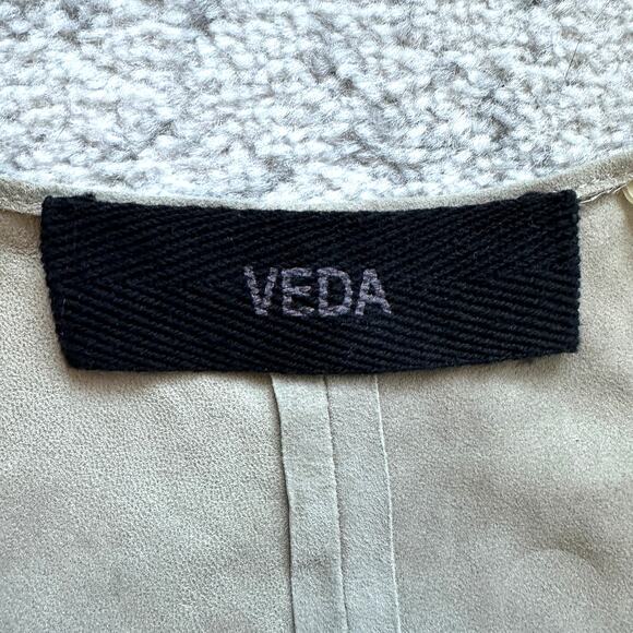 Veda Suede Leather Tank Scoop Neck Racer Back Size M - Picture 4 of 9